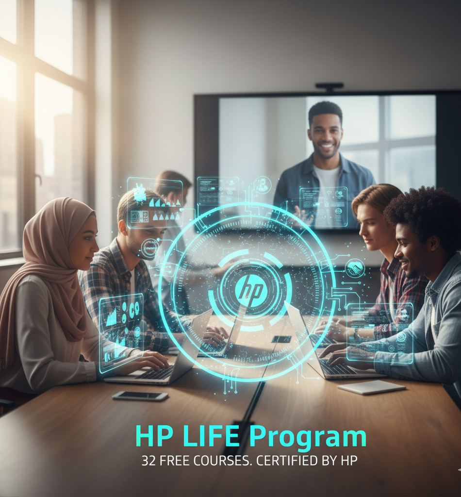 برنامج (HP LIFE) يقدم 32 كورس مجاني بشهادات معتمدة من عملاق التكنولوجيا HP