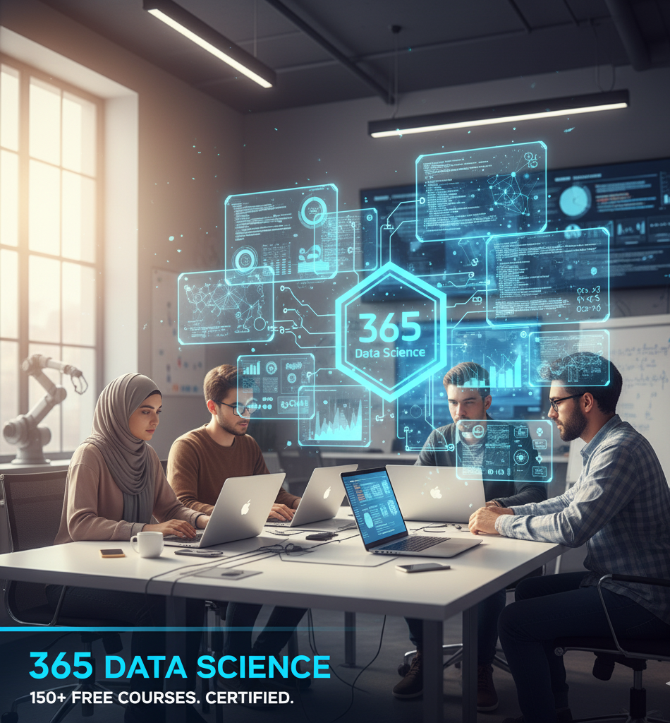 150+ كورس وشهادة مجانية في علم البيانات والذكاء الاصطناعي من منصة 365 Data Science (لمدة 15 يوماً فقط!)