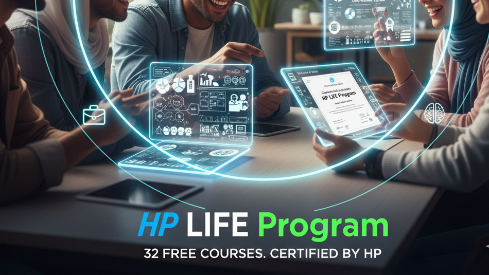 برنامج (HP LIFE) يقدم 32 كورس مجاني بشهادات معتمدة من عملاق التكنولوجيا HP