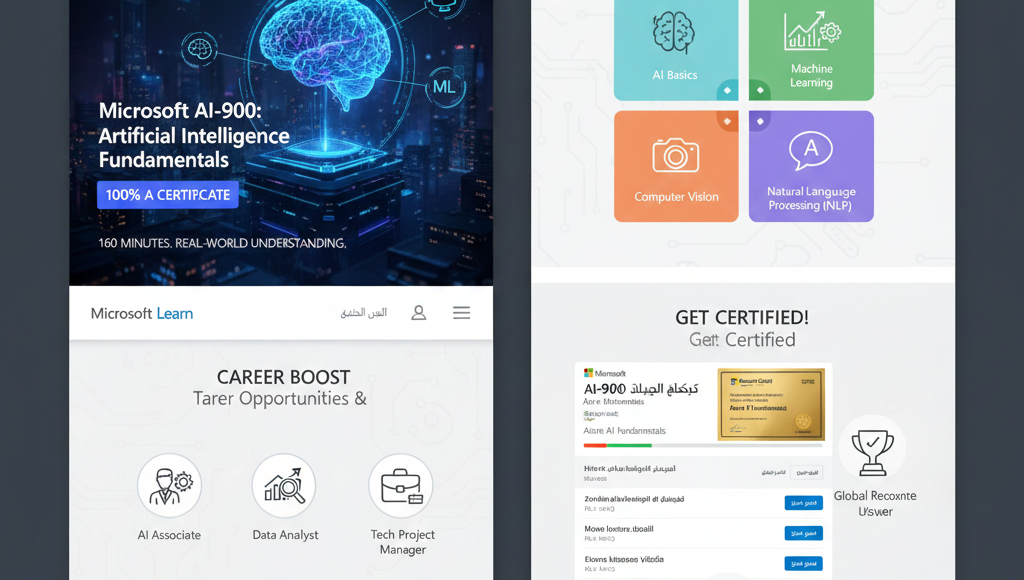 كورس الذكاء الاصطناعي من مايكروسوفت مجاناً باللغة العربية: دليلك للحصول على شهادة AI-900 في 160 دقيقة